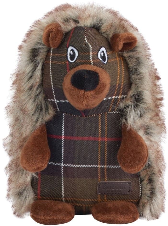 Barbour Dog Hedgehog Toy koiran pehmolelu, Ruskea / Tartan