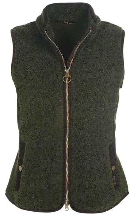 Barbour Burford Fleece naisten fleeceliivi, vihreä