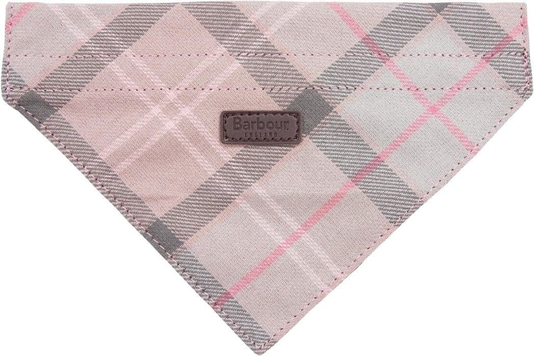 Barbour Tartan koiran kaulahuivi, Harmaanruskea (Taupe) / Pink Tartan