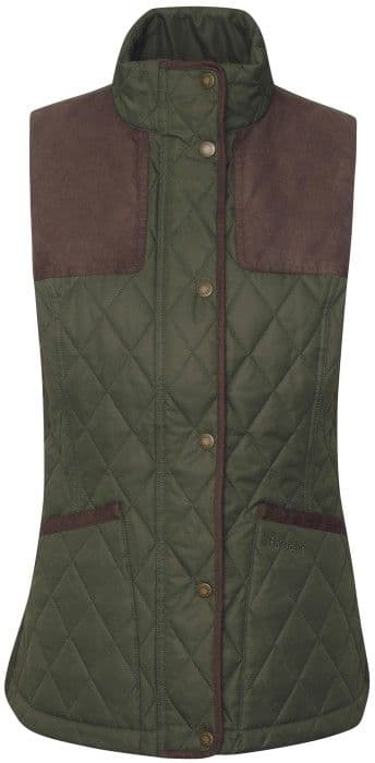 Barbour Keeper Wear Quilted Gilet naisten ampumaliivi, Oliivinvihreä / Ancient Tartan