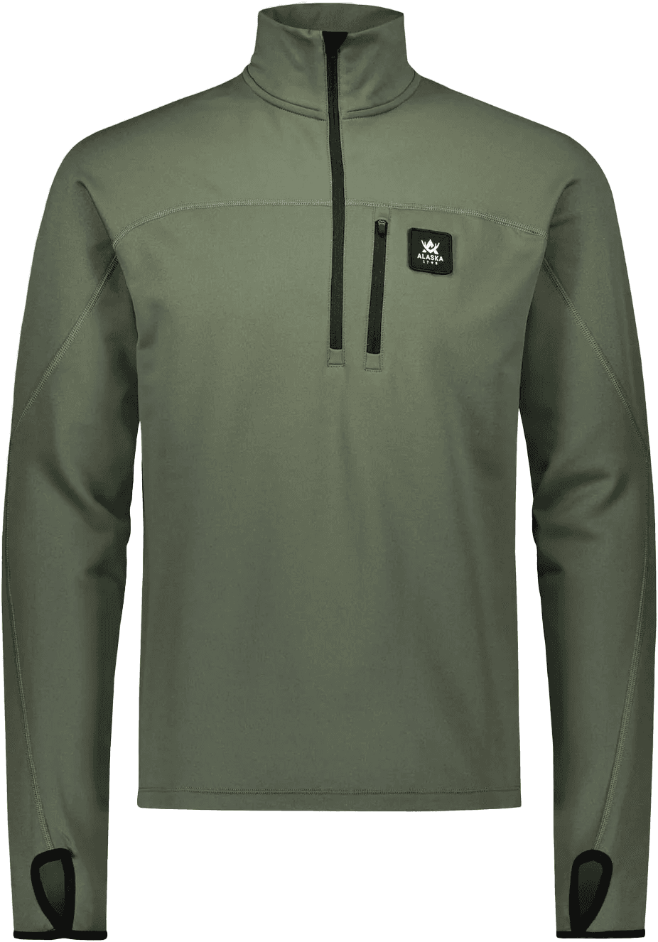 Alaska 1795 ThermoDry Half-Zip Top tekninen pusero, Oliivinvihreä