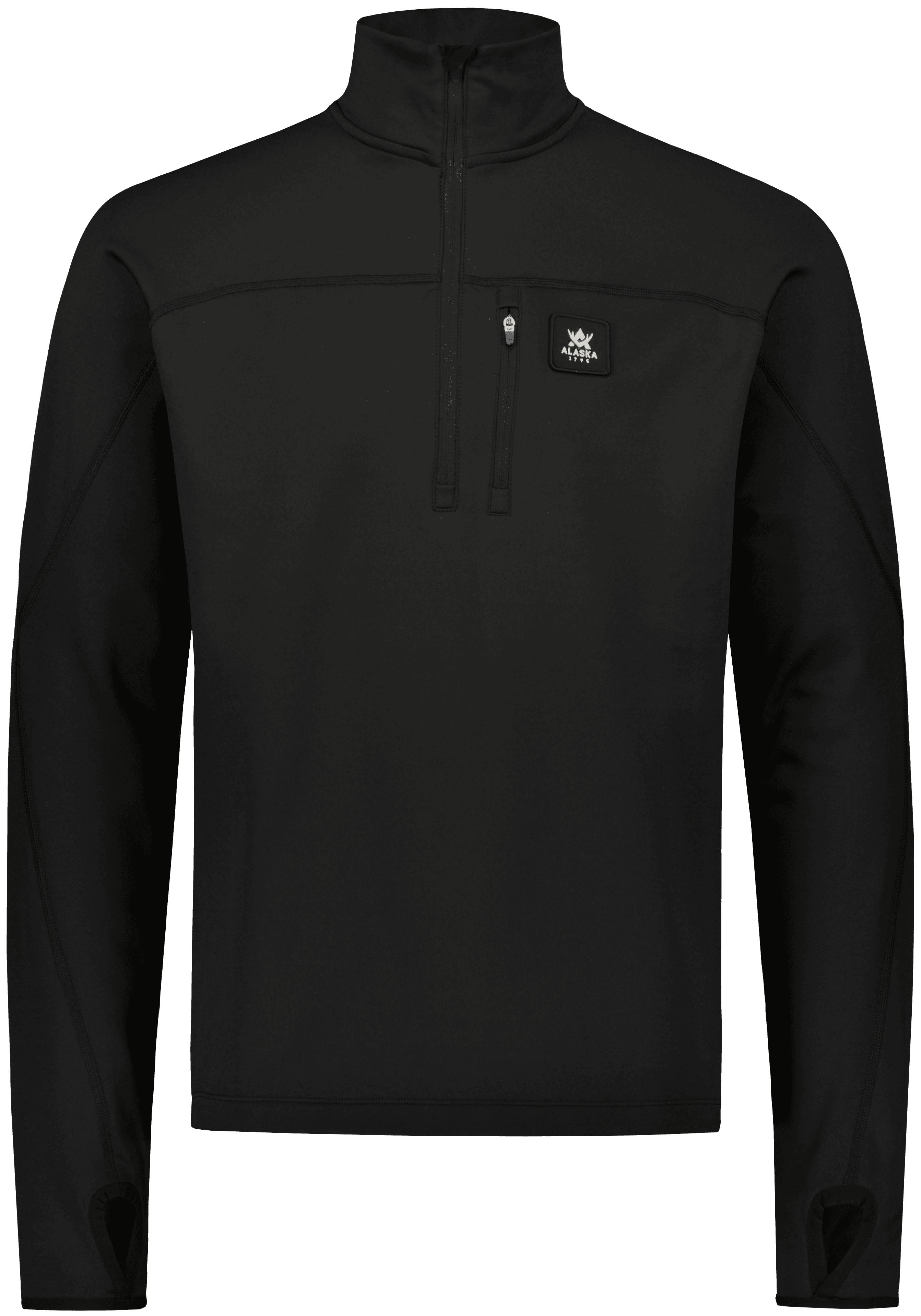 Alaska 1795 M's ThermoDry Half-Zip Top tekninen pusero, musta