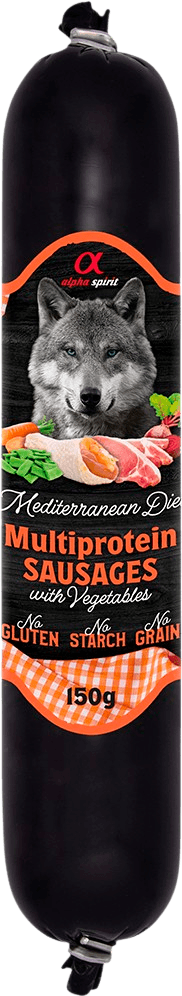 Alpha Spirit Mediterranean Multiproteiini makkara vihanneksilla 150 g