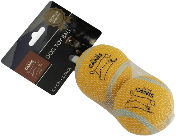 Active Canis Tennisball 6,5 cm Premium koiran tennispallo, oranssi, 2 kpl