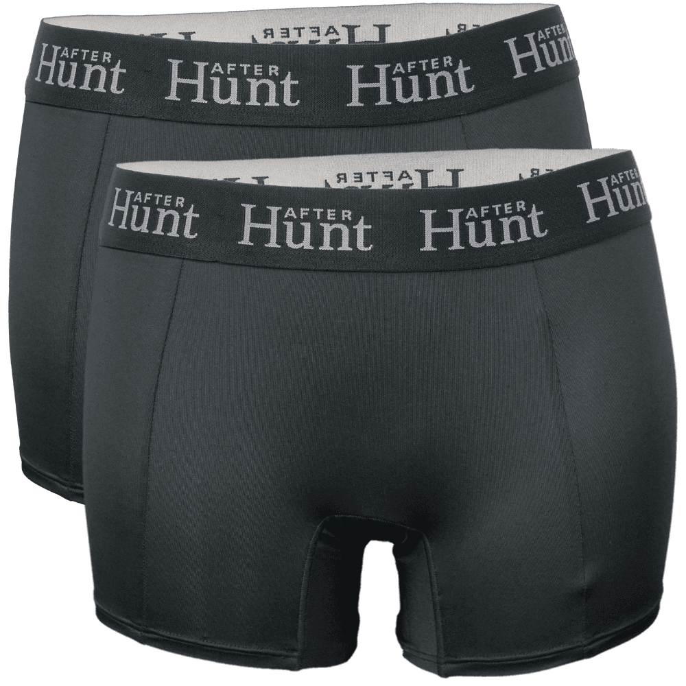 After Hunt Womens Boxer Underwear Long 2-pack Musta