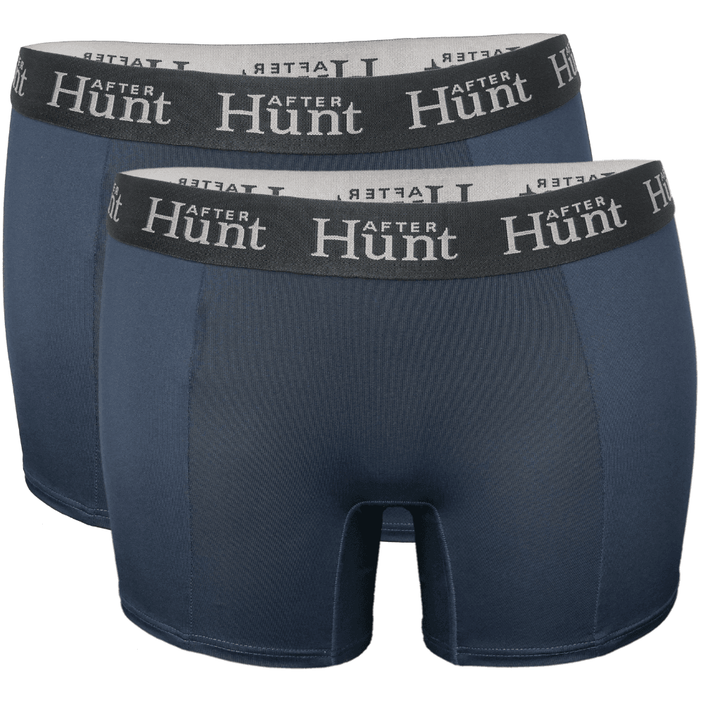 After Hunt Womens Boxer Underwear Long 2-pack Tummansininen