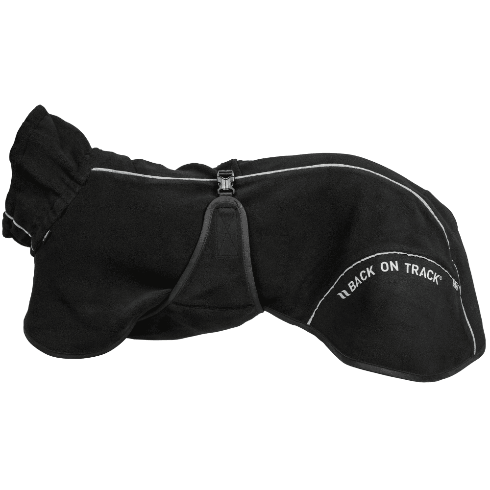 Back on Track Bay Fleece Coat Low Set Tail 25-35 cm Musta