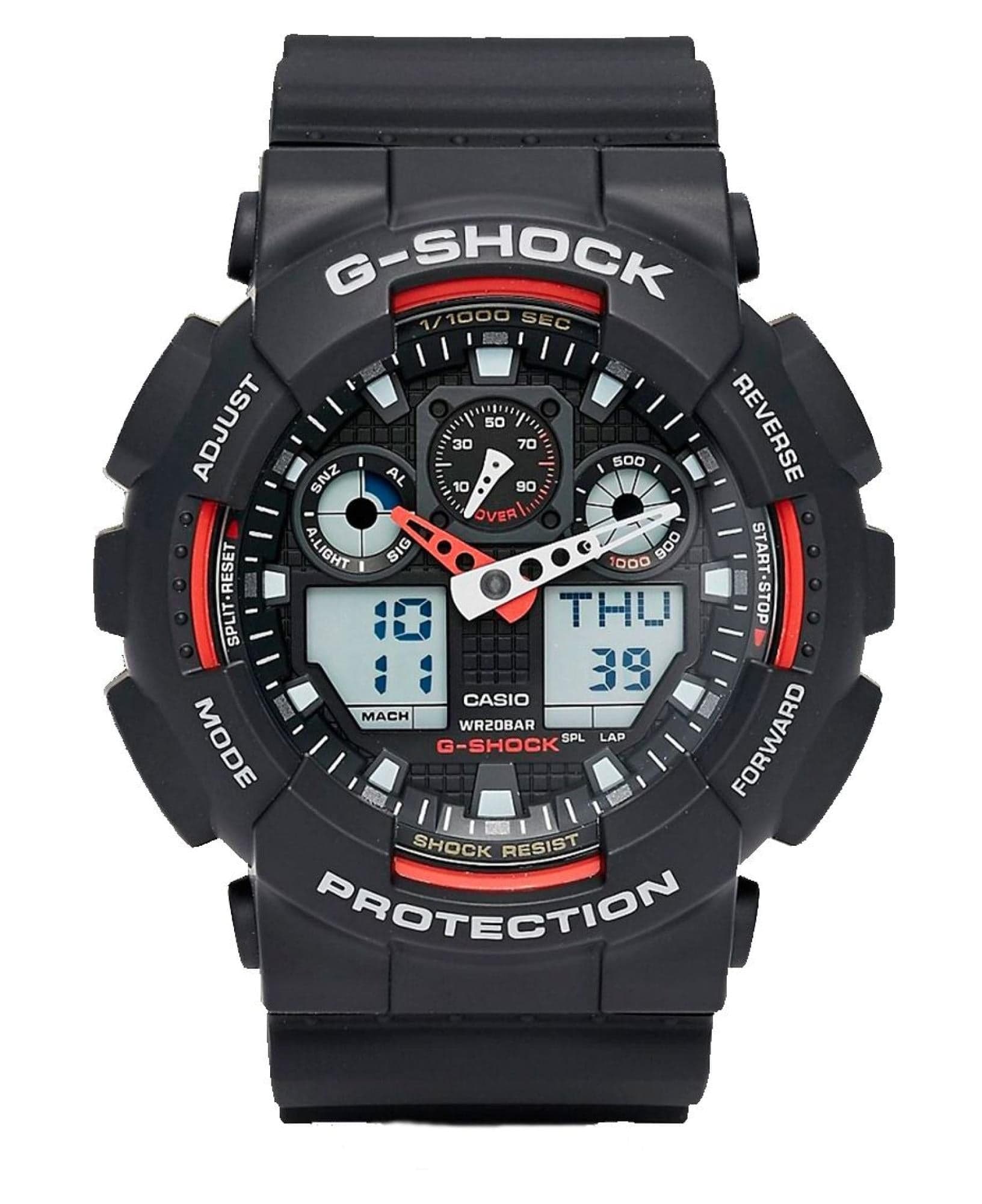 Casio G-Shock GA-100 Musta / Punainen