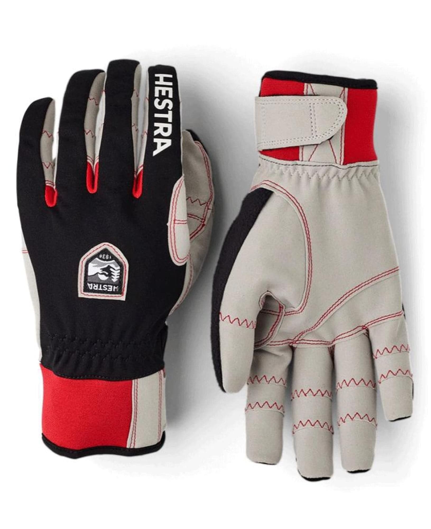 Hestra Ergo Grip Windstopper Race 5-sorminen Unisex, musta