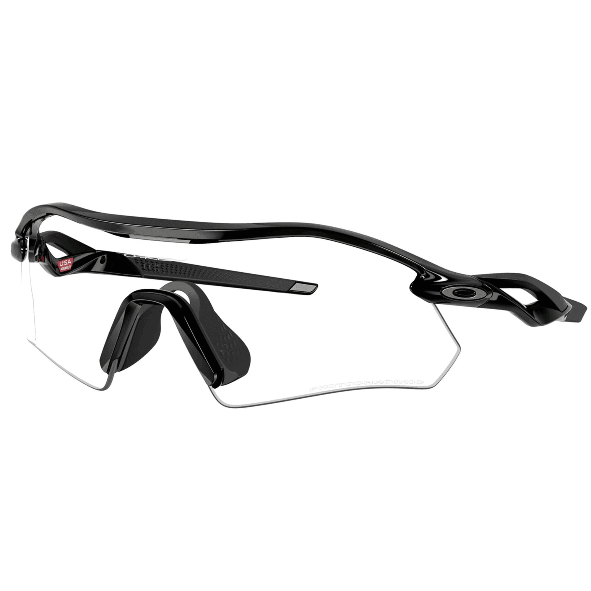 Oakley Radar Plate Polished Black Clear to Black Iridium Photochromic