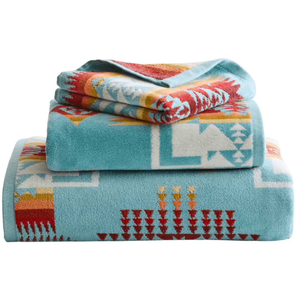 Pendleton 3 Piece Towel Set Aqua