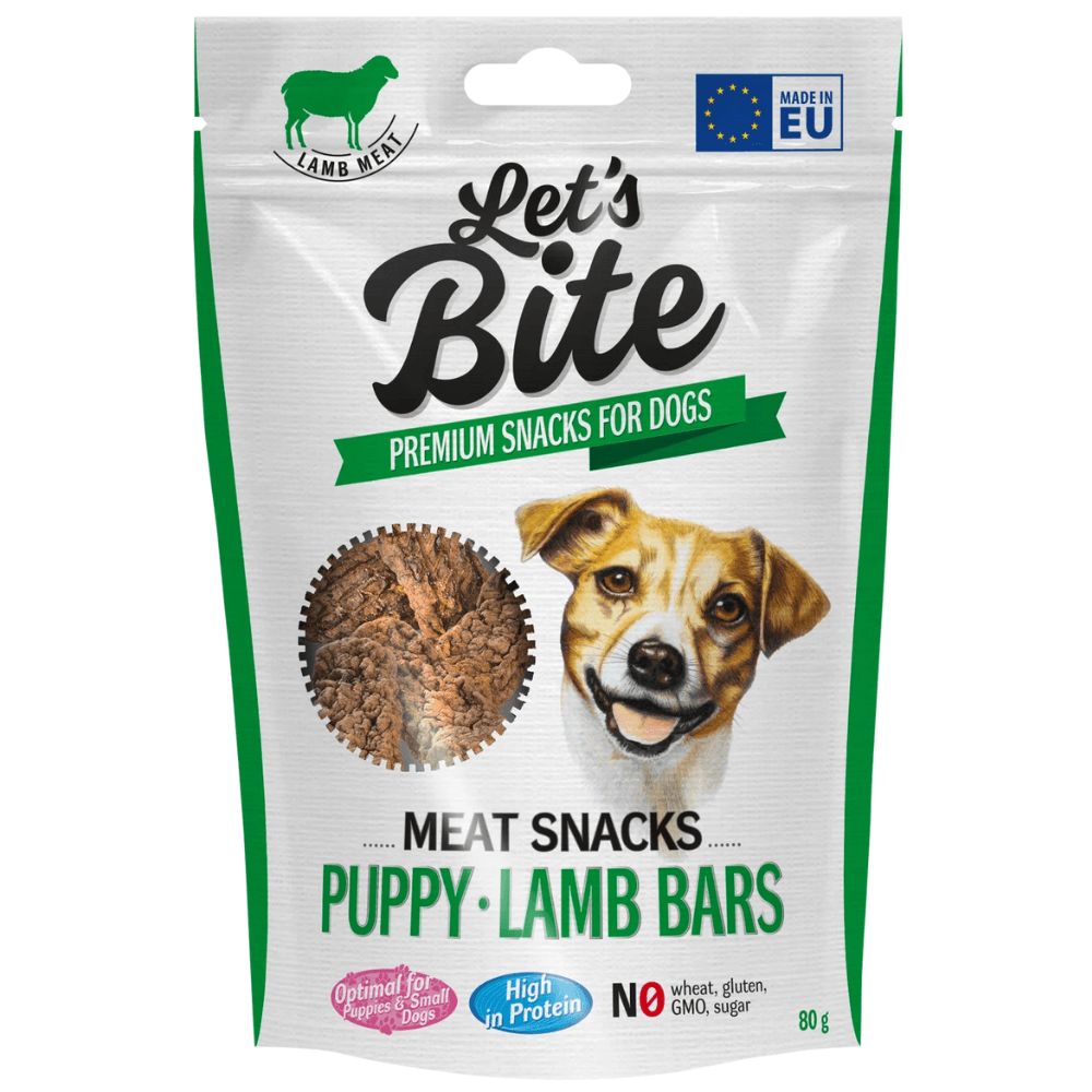 Let's Bite Meat Snacks lammaspatukat pennuille, 80 g
