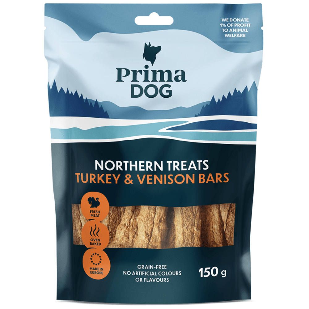 PrimaDog Northern Treats patukka, kalkkuna ja riista, 400 g