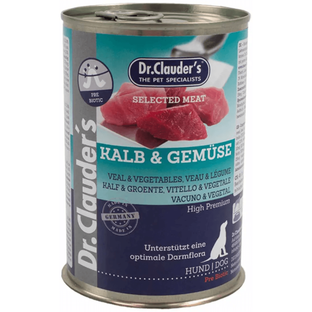 Dr Clauders Prebiotic Veal & Vegetables 400 g Dog Wet Food