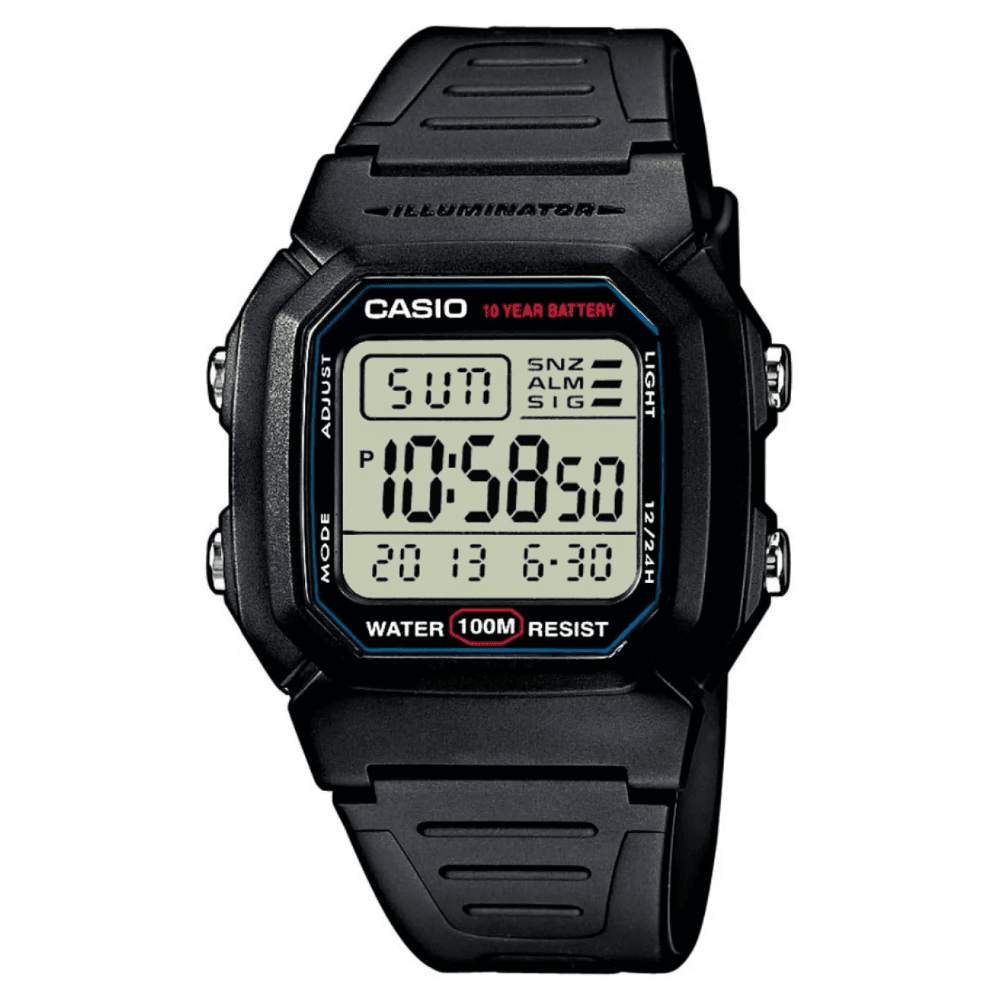 Casio M's Timeless Collection W-800H-1Aves Musta