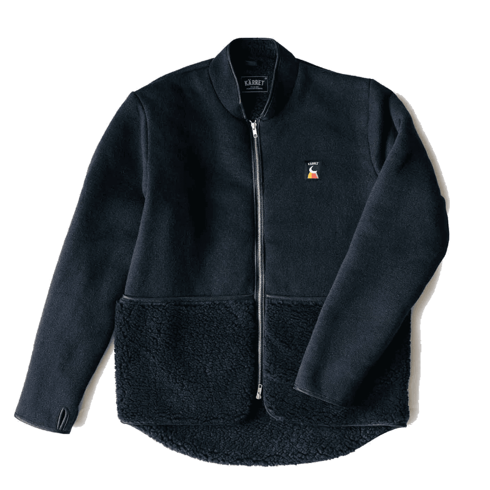 Kärret Retro Pile Jacket Tummansininen