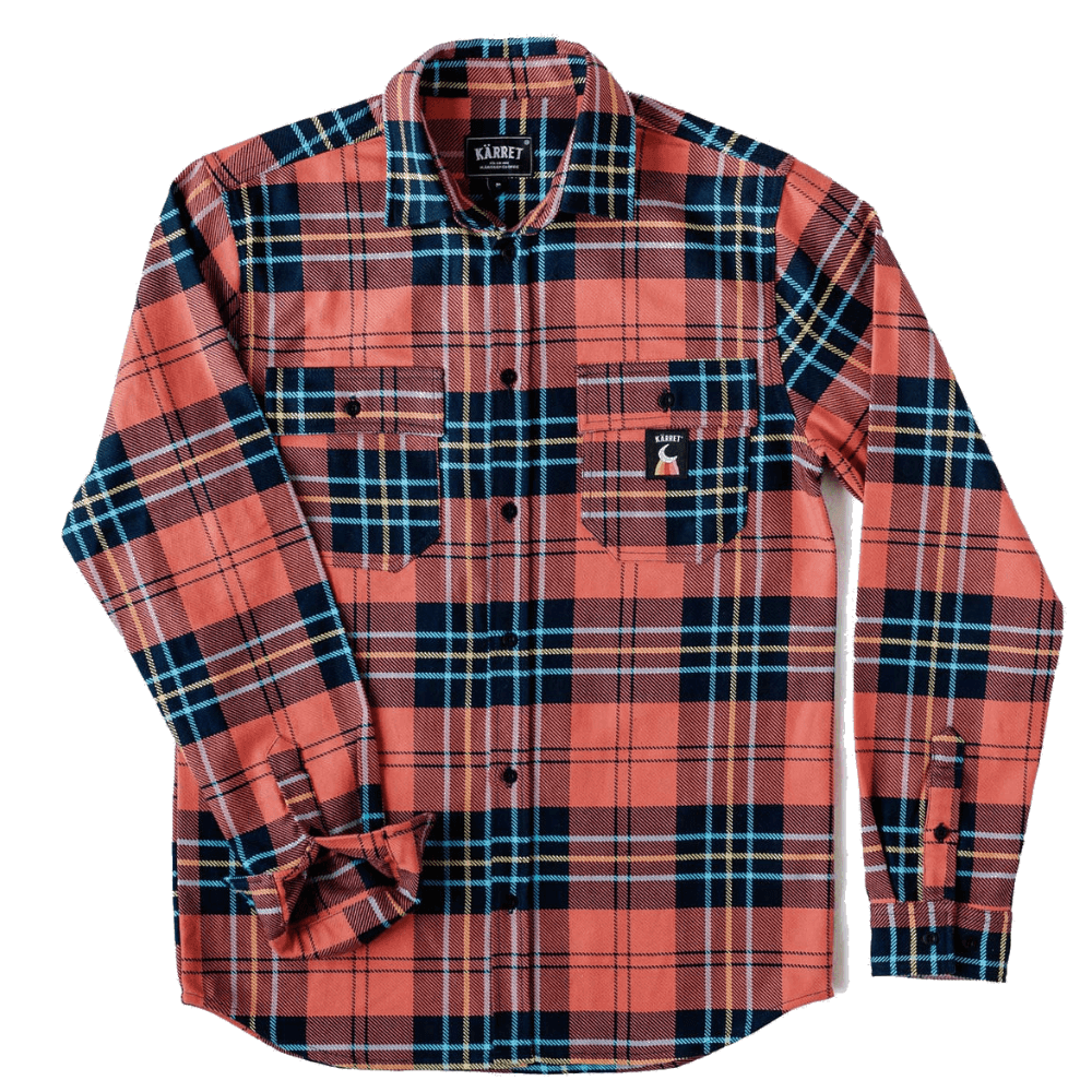 Kärret Tartan Check Shirt Coral Red / Multi