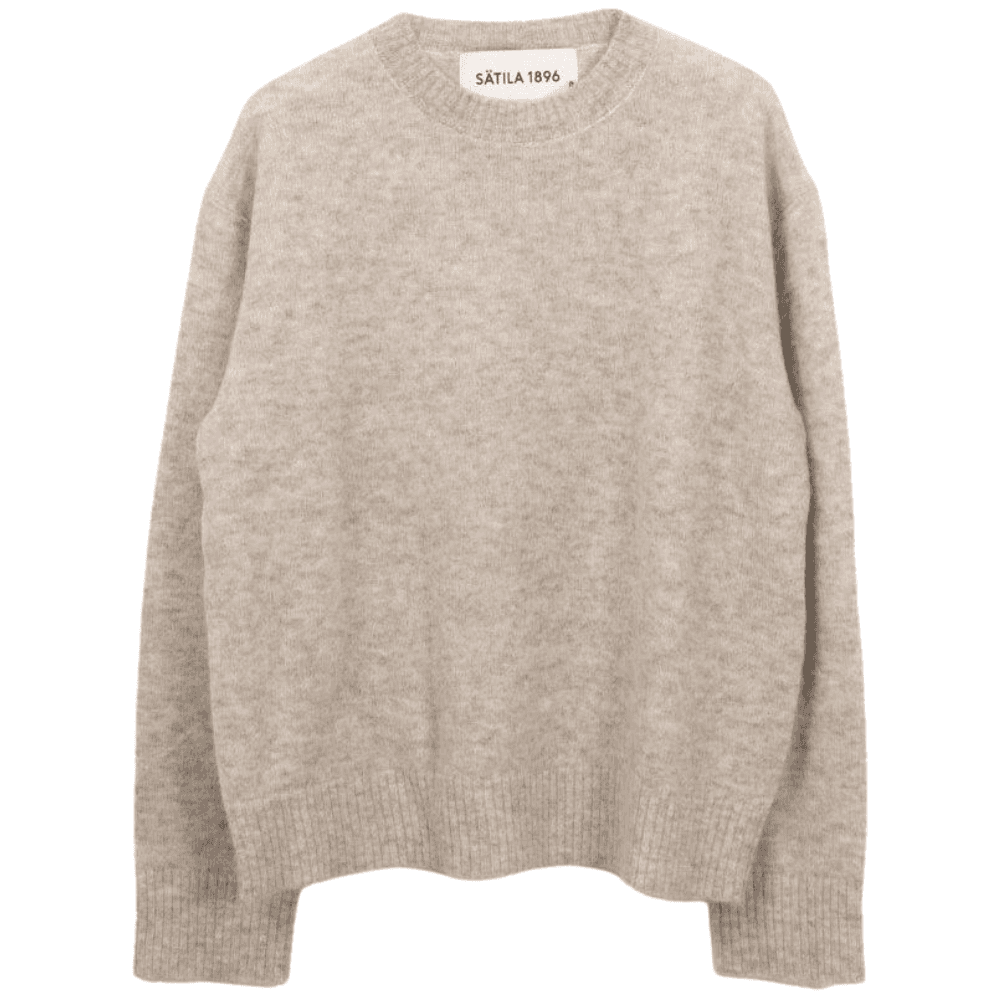 Sätila Of Sweden Resö Sweater -miesten neulepaita, vaaleanharmaa meleerattu