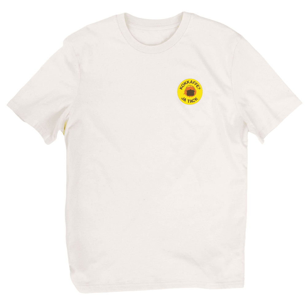 Lemmelkaffe T-Shirt "Kokkaffe Ja Tack" Raw Nat. White