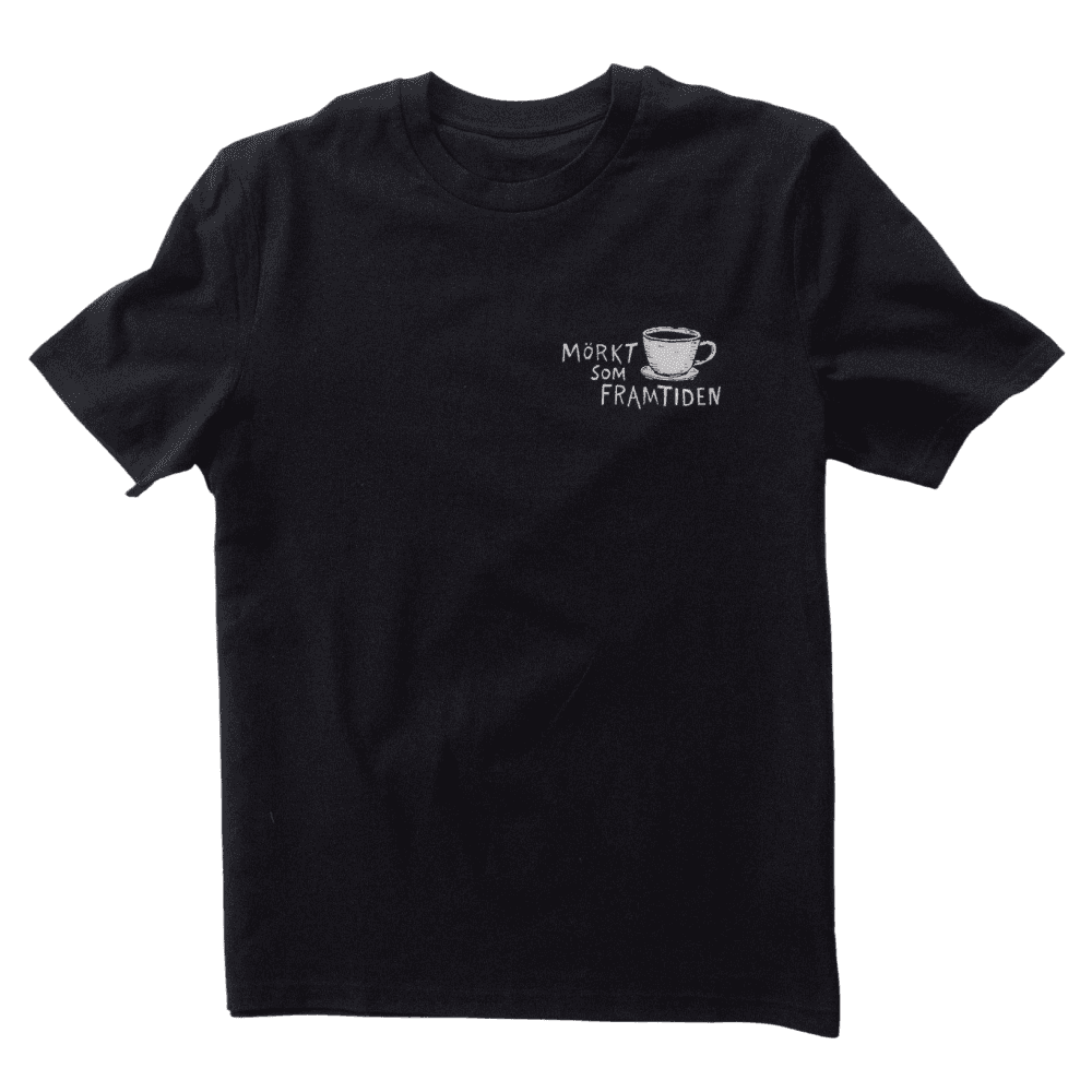 Lemmelkaffe T-Shirt "Mörkt Som Framtiden" Musta