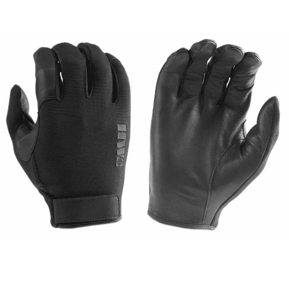 HWI Gear Gloves Spandex Knit & Goatskin Leather Glove Musta