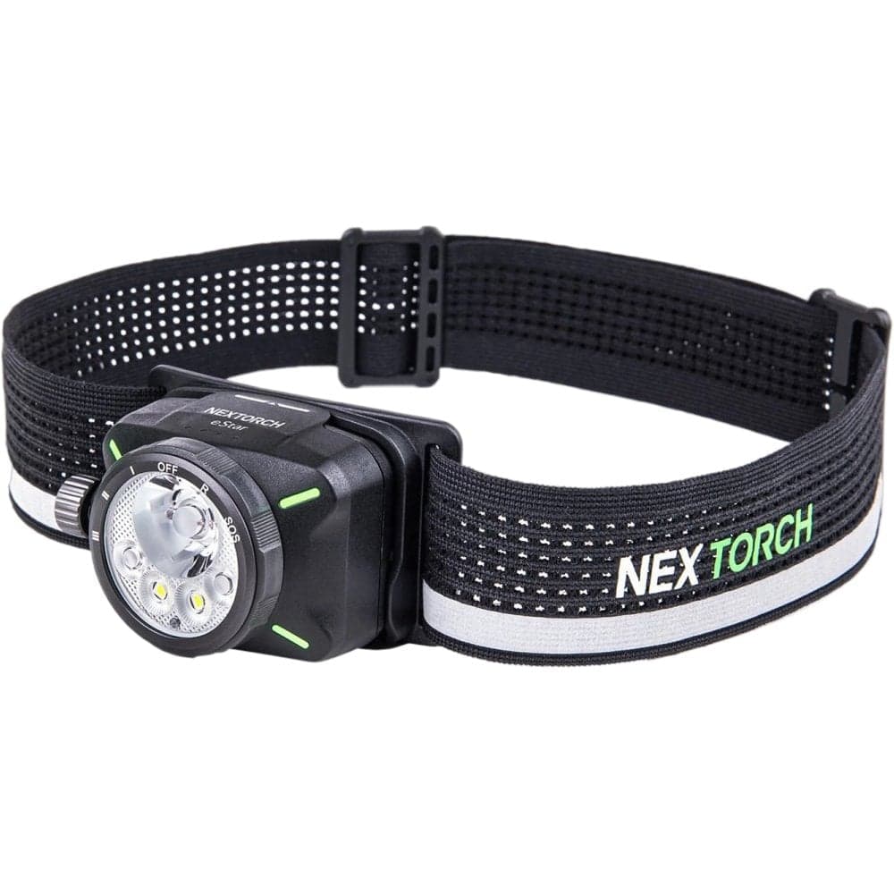 Nextorch eStar otsalamppu, musta, 1300 lm, ladattava akku