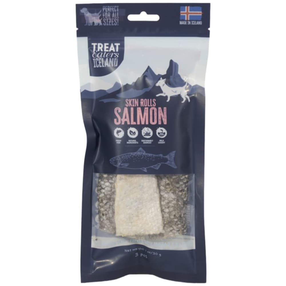 Treateaters Iceland Salmon Skin Rolls 70 G