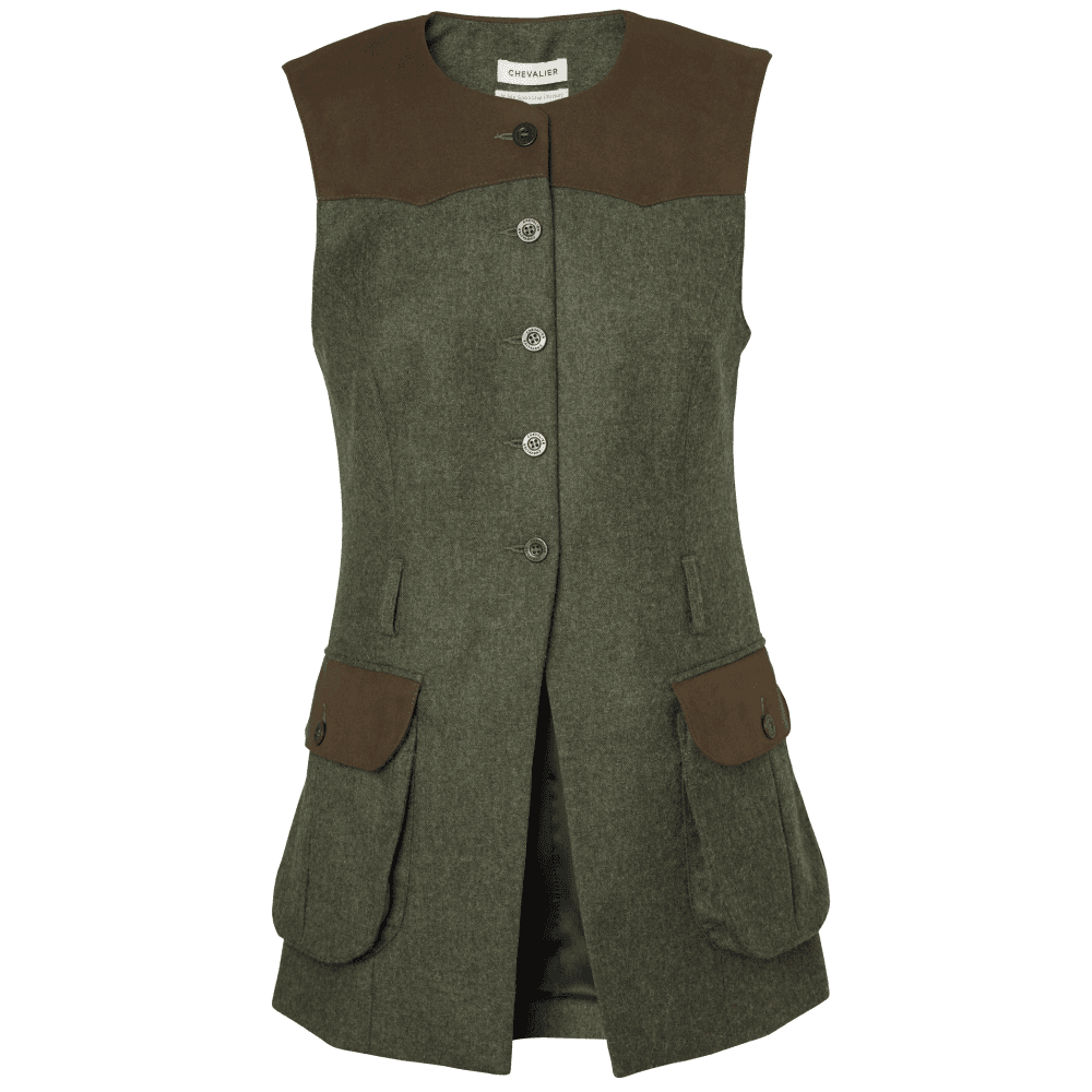 Chevalier Felisa Shooting Tweed Vest Women Misty Green