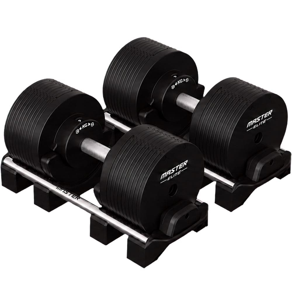 Master Fitness Säädettävät Käsipainot Elite Musta 2 x 40 kg (Pari)