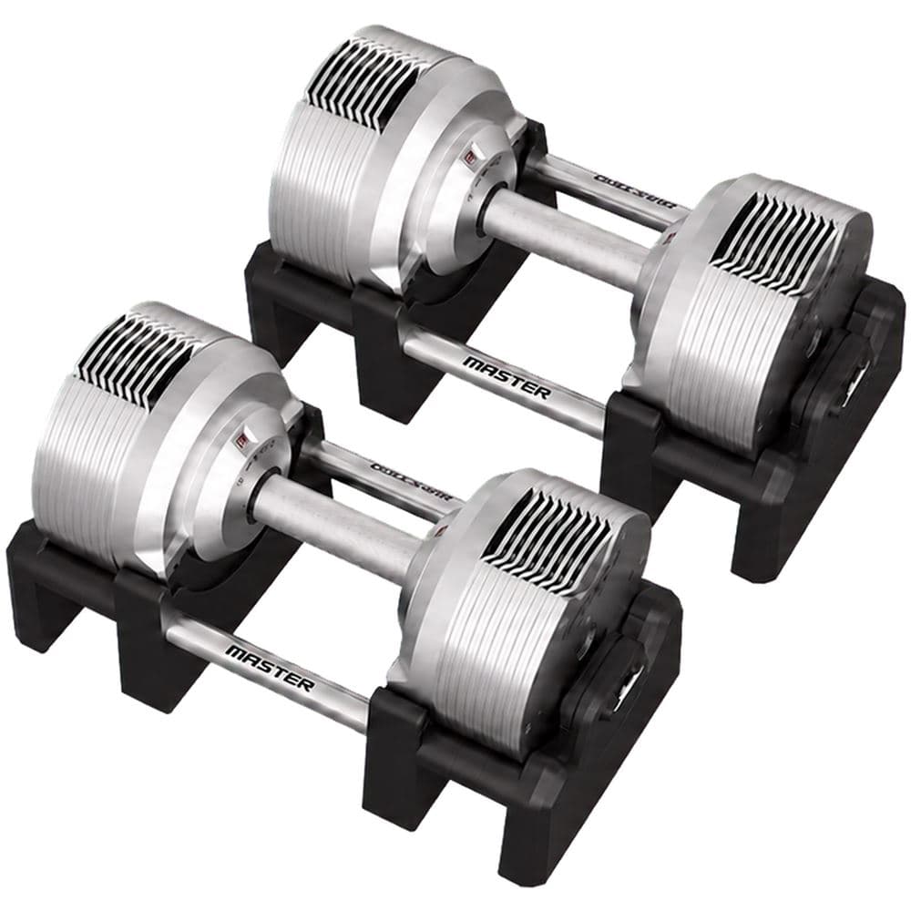 Master Fitness Säädettävät Käsipainot Elite Silver 2 x 32,5 kg (Pari)