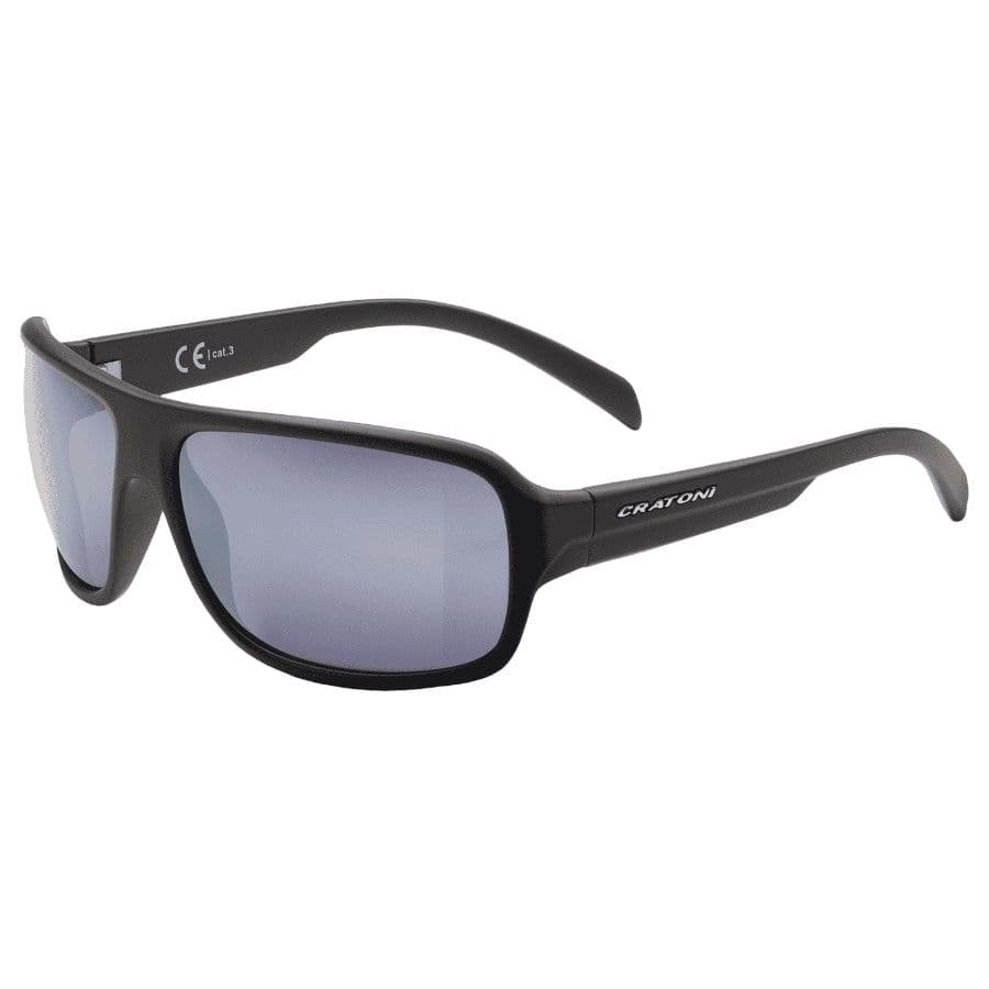 Cratoni C-Ice Color+ Lifestyle Grey-Blue W/ Silver Mirror, aurinkolasit, musta