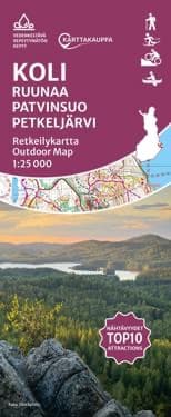 Karttakauppa Koli Ruunaa Patvinsuo Petkeljärvi retkeilykartta (suomi)
