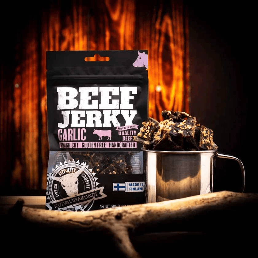 Kuivalihakundi Beef Jerky Garlic 40g kuivaliha