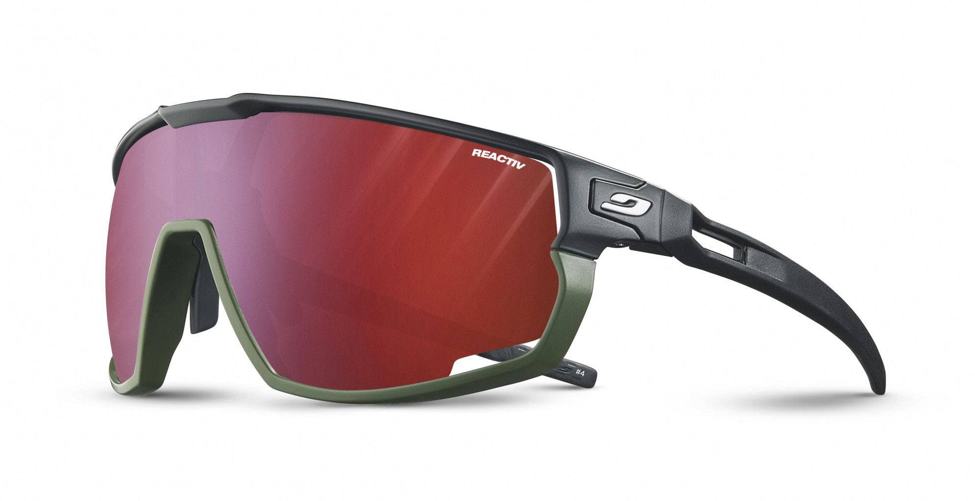 Julbo Rush Black/Army Reactiv 0-3 HC pyöräilyaurinkolasit