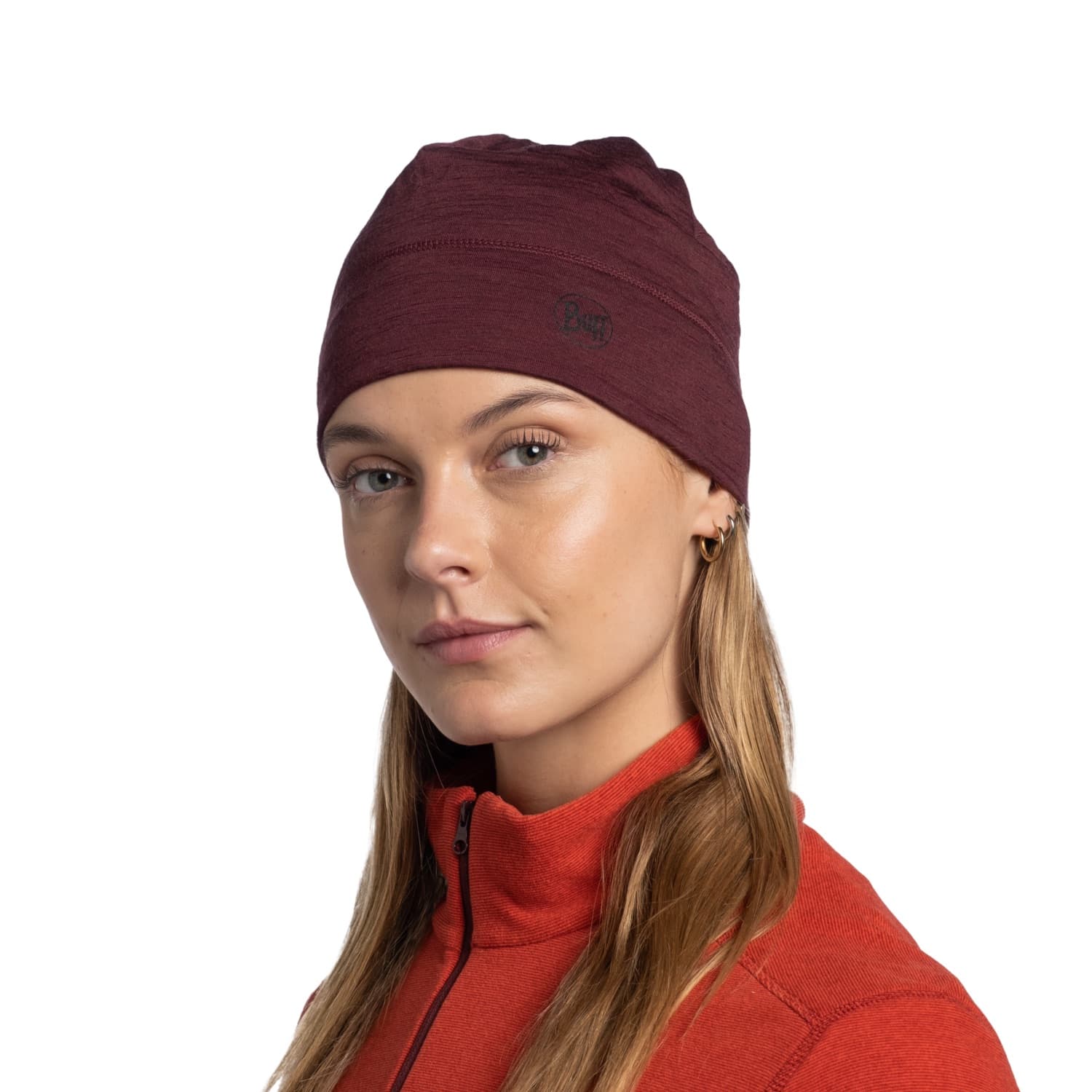Buff Lightweight Merino Hat Solid Garnet kevyt merinopipo