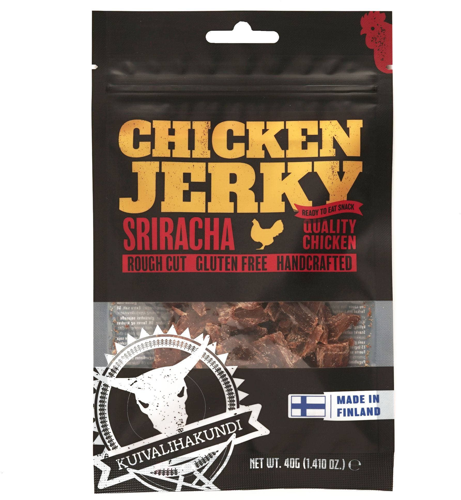 Kuivalihakundi Chicken Jerky Sriracha, 40g kanankuivaliha