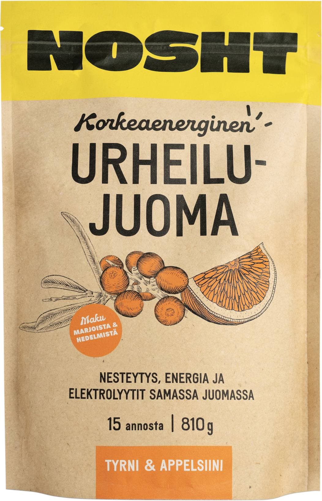 Nosht Korkeaenerginen Urheilujuoma Tyrni Appelsiini