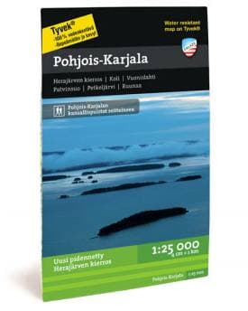 Calazo Pohjois-Karjala Tyvek retkeilykartta, suomi