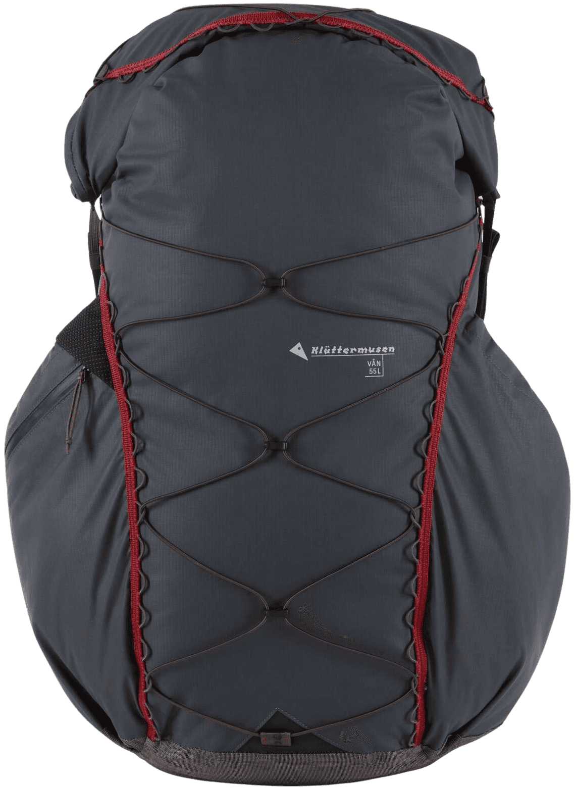 Klättermusen Vån WP Backpack rinkka, 55 L, mustaharmaa