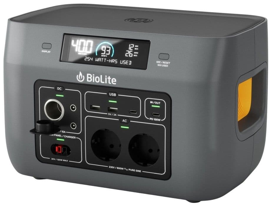 Biolite BaseCharge 600+ Musta