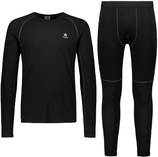 Alaska 1795 Superior Merino Base Layer kerrasto, musta