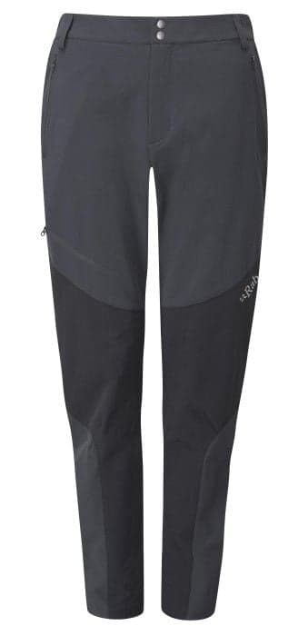 Rab Torque Mountain Softshell naisten kiipeilyhousut, tummanharmaa/musta