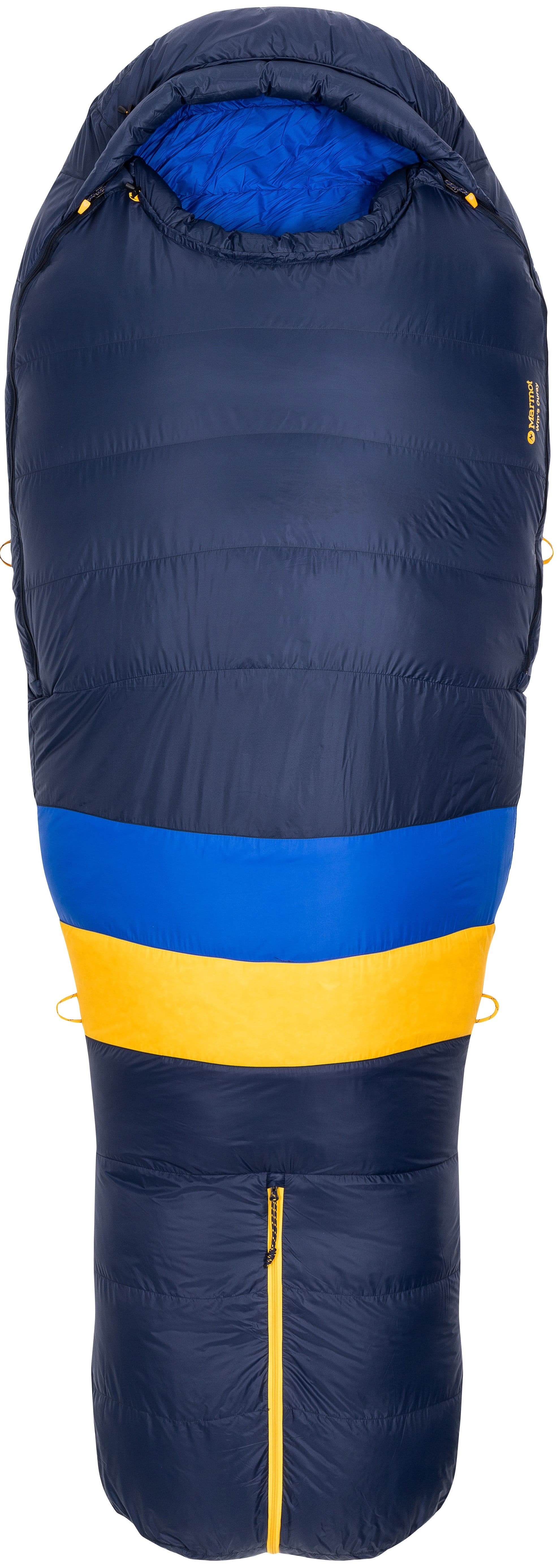 Marmot Ouray Long -naisten untuvamakuupussi, Tummansininen (Arctic Navy) / Dark Azure