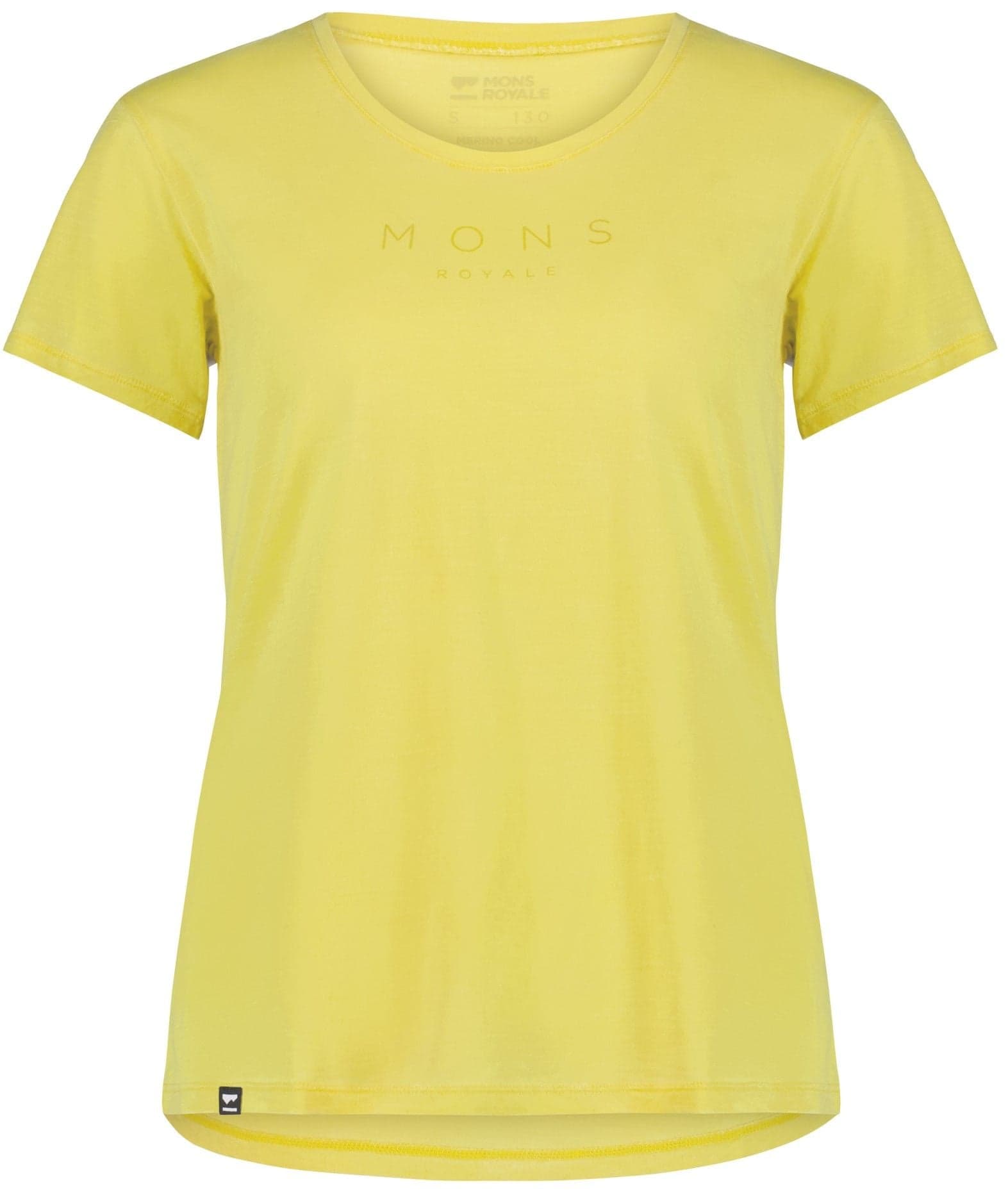 Mons Royale Zephyr Merino Cool Tee naisten t-paita, keltainen