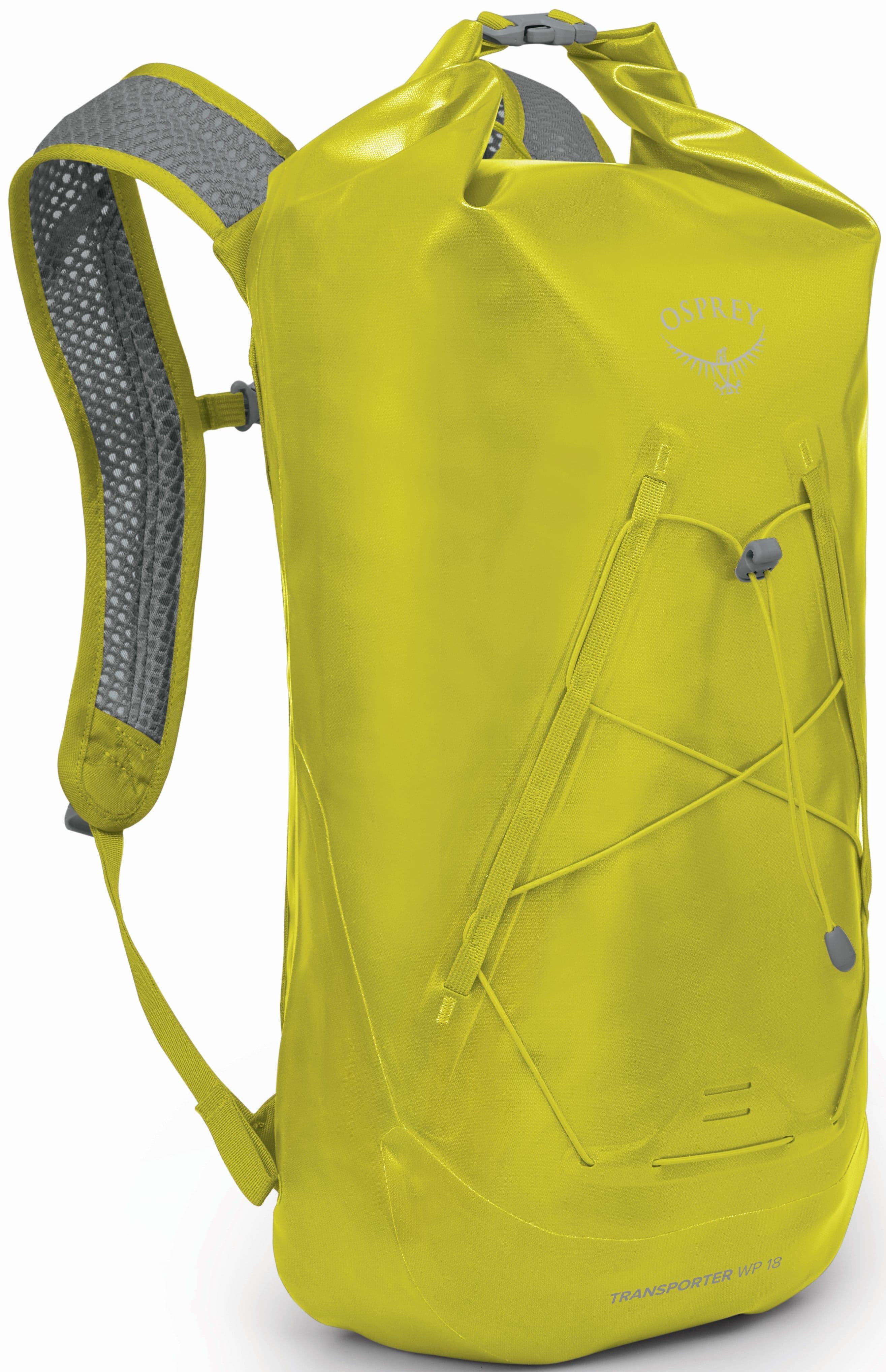 Osprey Transporter Roll Top WP 18 reppu rullasulkimella, keltavihreä