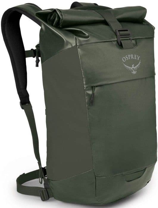 Osprey Transporter Roll Top reppu, tummanvihreä