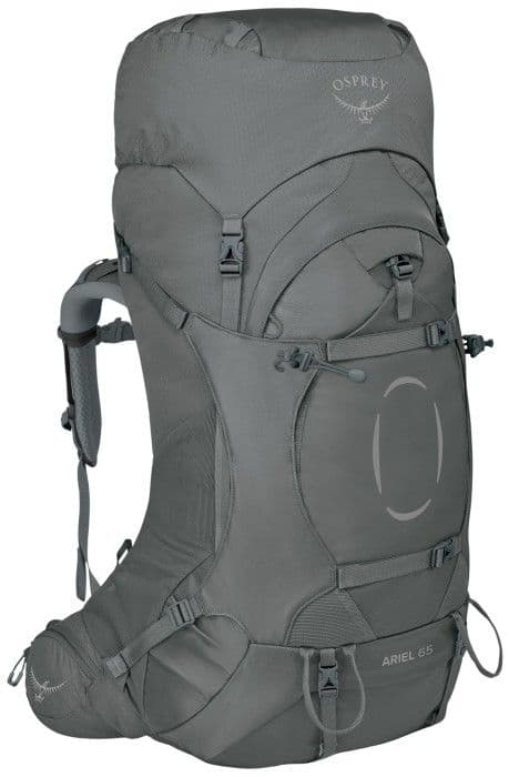 Osprey W's Ariel 65L Keskiharmaa (Medium Gray)