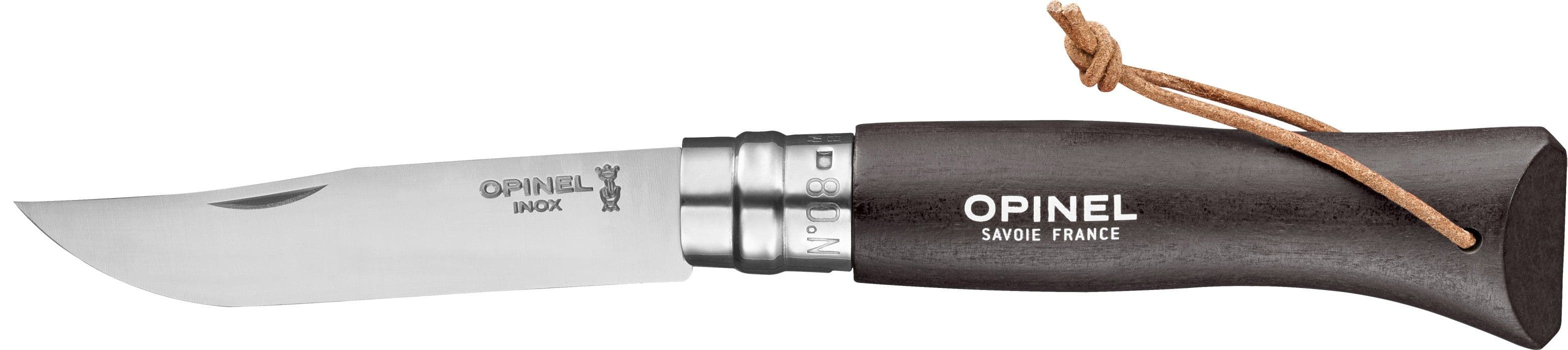 Opinel Colorama No8 taittoveitsi 8,5 cm, musta/ruskea