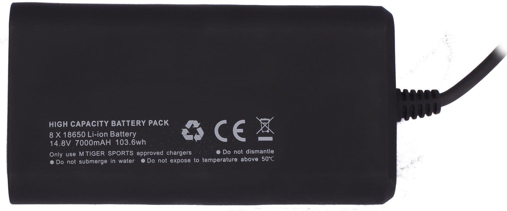 M Tiger Sports Battery-Pack 14,8V 8-Kennoinen 7000 Mah (2*4*18650)