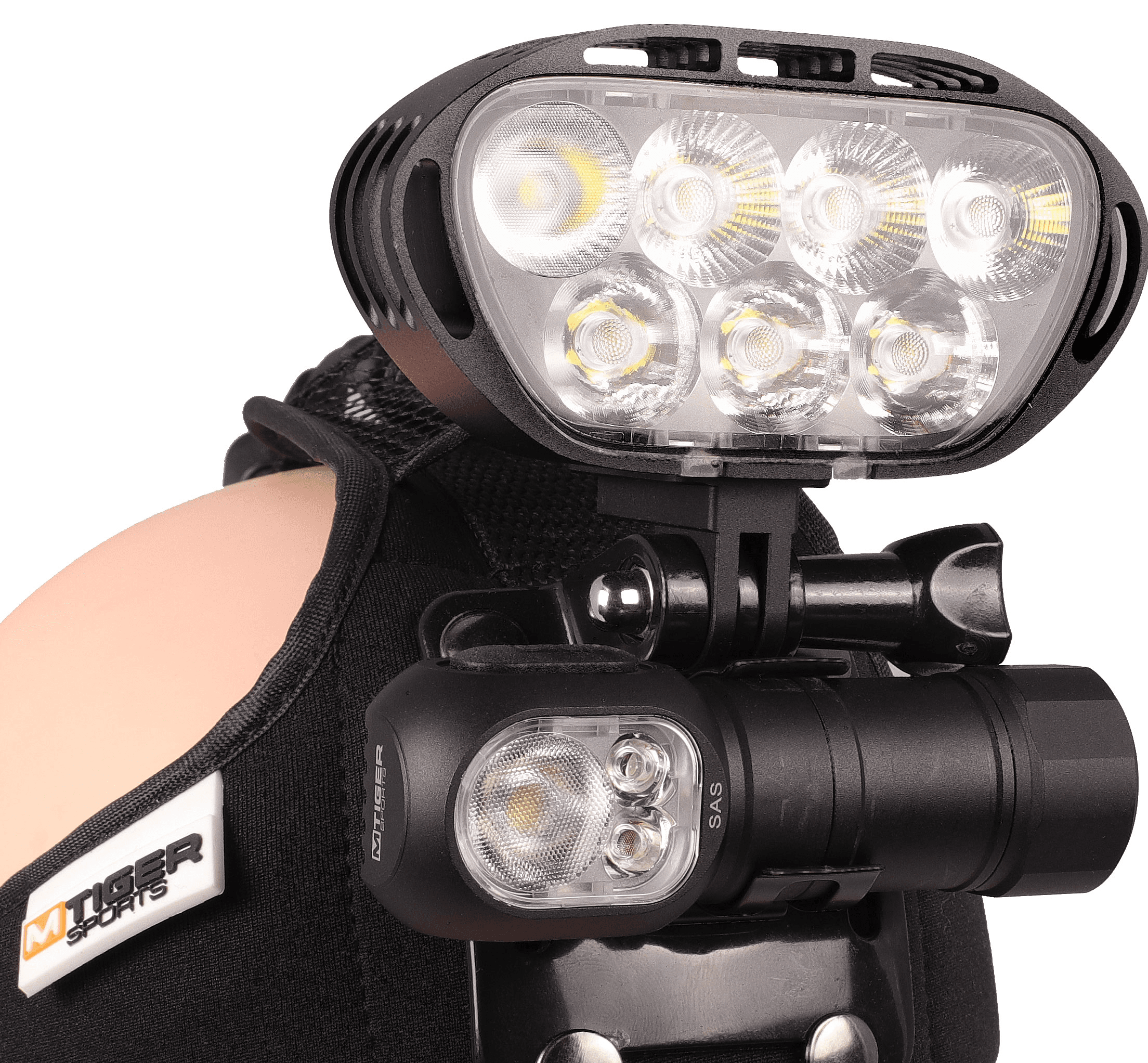 M Tiger Sports S.A.S -ladattava otsalamppu, 600 lm